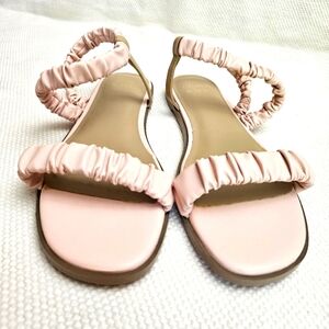 CROWN AND IVY Ruffle Strappy Sandals Pink Size 8.5